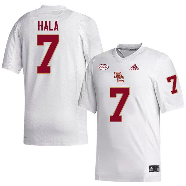 Boston College Eagles #7 Sione Hala College Football Jerseys Stitched-White